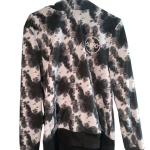 Wesc Black and White Tie-Dye Hoodie